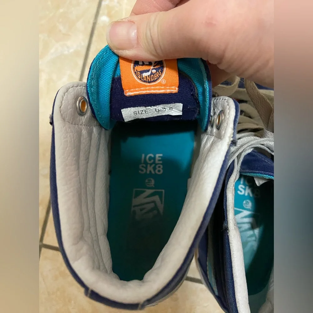 Rare Vans Limited Edition High‎ Top NY Islanders Hockey fisherman Youth 6